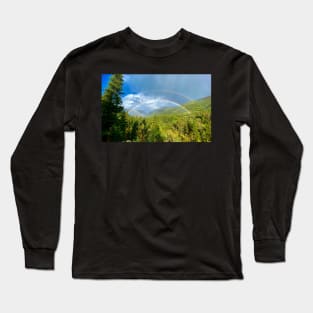 Double Rainbow Mountains Long Sleeve T-Shirt